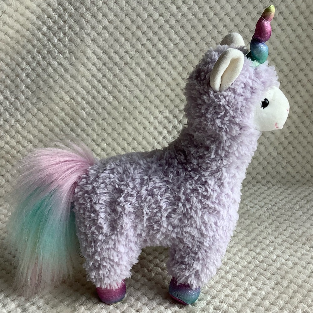 GUND Sugar Plum Plush Llama Alpaca Unicorn Purple Rainbow Stuffed Animal Toy